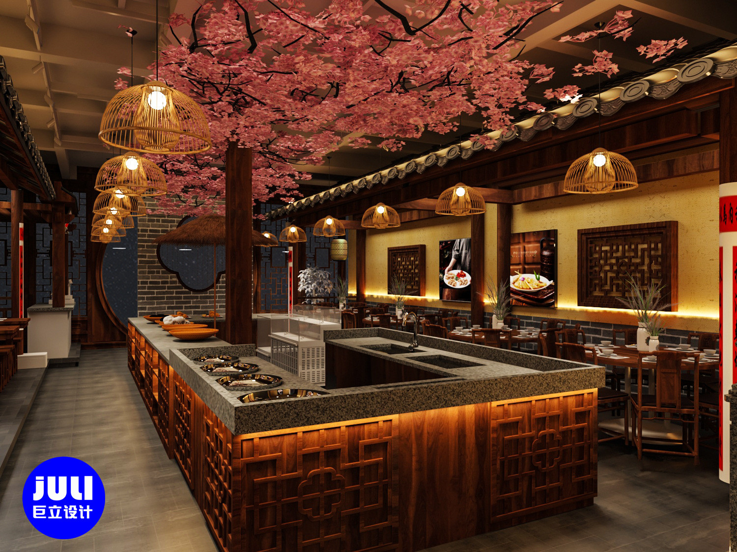 廈門閩湘樓餐飲店設計-巨立設計